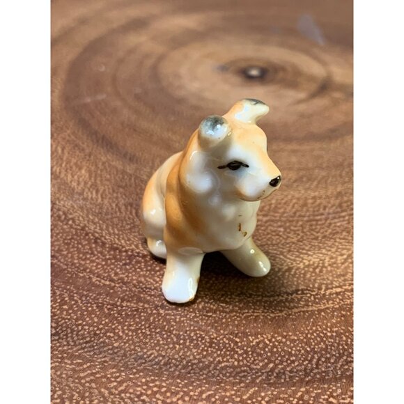Vintage Japan Porcelain Dog Figurine Collectible Hand-Painted Miniature - Picture 2 of 8